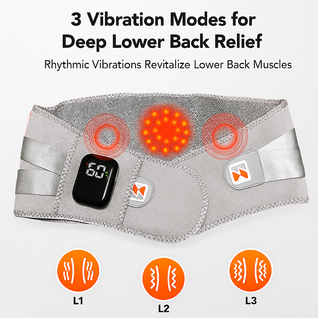 Heated Back Massager for Lower Back Pain Relief