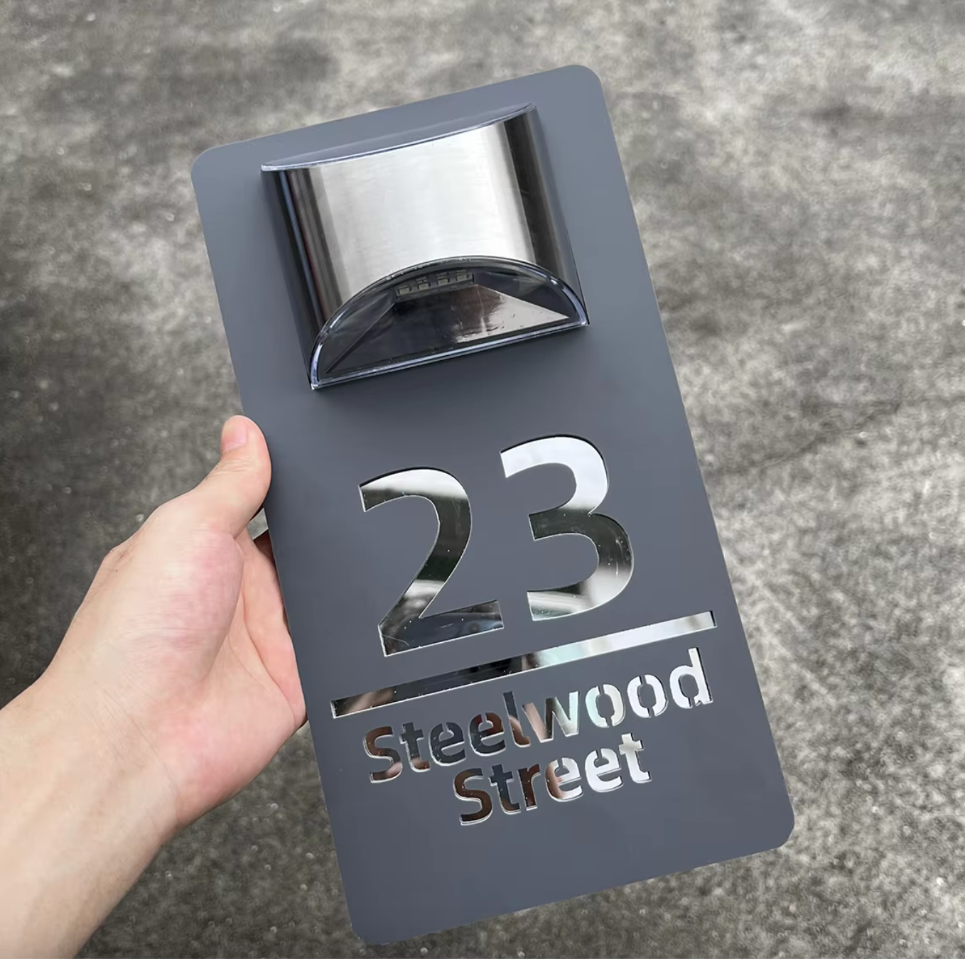 Personalized Solar Door Plaque